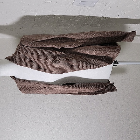 Kenneth Cole Cardigan Sweater Shawl Long Sleeve Open Front Slub Knit Collar M - Picture 4 of 12